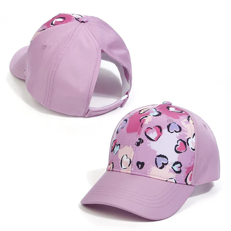 Lisslune | Kids Baseball Cap with Hole for Ponytail