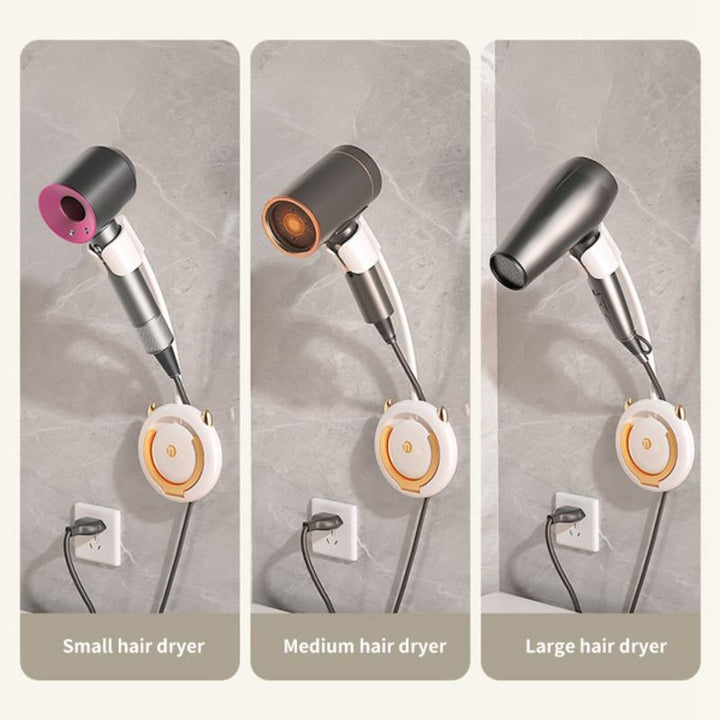 Lisslune | Mounted Universal Self-Adhesive Hair Dryer Holder