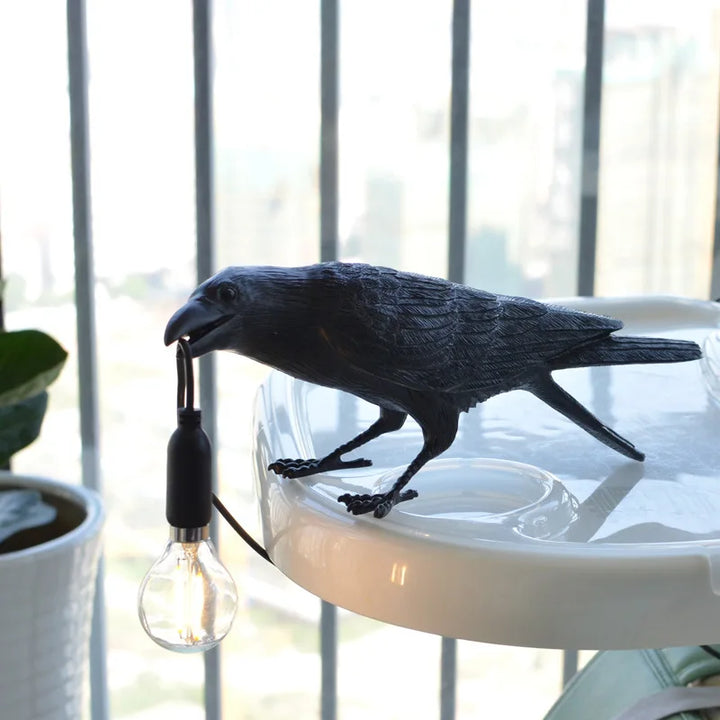 Lisslune | Modern Lucky Bird Table Lamp – Creative Resin Animal Design for Bedroom and Living Room