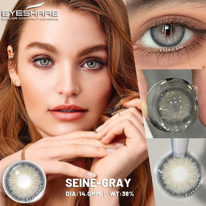 Rynx | 1 pair of naturally colored contact lenses for gray eyes eye lens fashion blue lenses cosmetic brown eye contacts annual