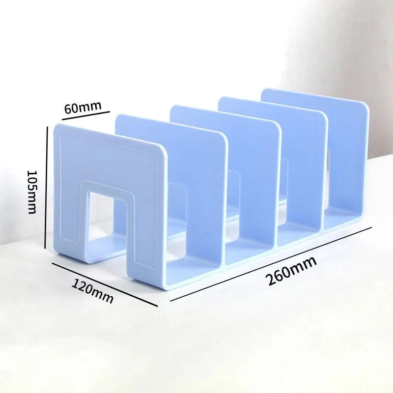 Lisslune | 4-Section Multifunctional Book Stand Organizer for Optimized Workspace Storage