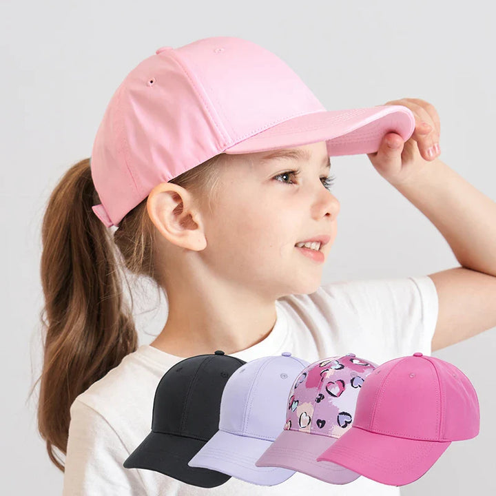 Lisslune | Kids Baseball Cap with Hole for Ponytail