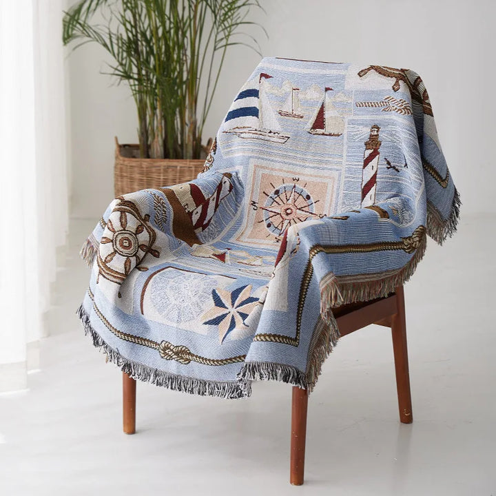 Rynx | Textile City Nordic Style Throw Blanket Sofa Lighthouse Series Travel Blanket For Bed Living Room Tapestry Carpet Bedspread