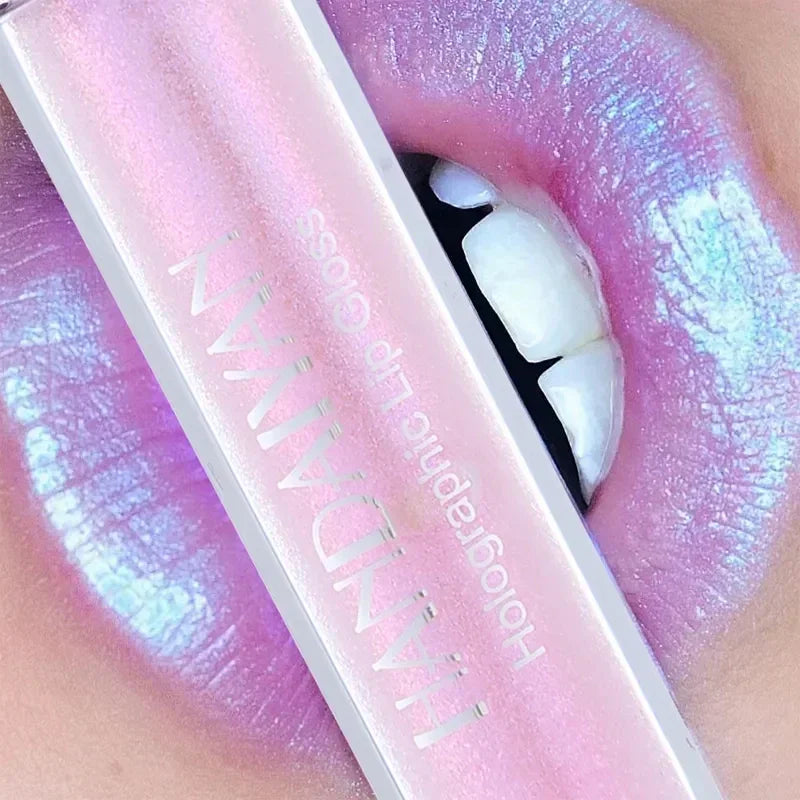 Rynx | Diamond Shimmer Lip Gloss Laser Holographic Lip Gloss Liquid Lipstick Mermaid Pigment Long-lasting Glitter Lip Gloss Lip Makeup