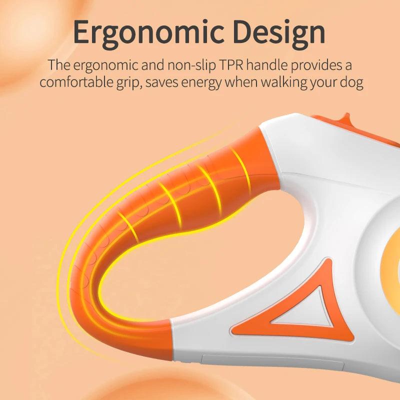 Lisslune | 5M Stylish LED Dog Leash with Retractable Design for Safe Night Walks