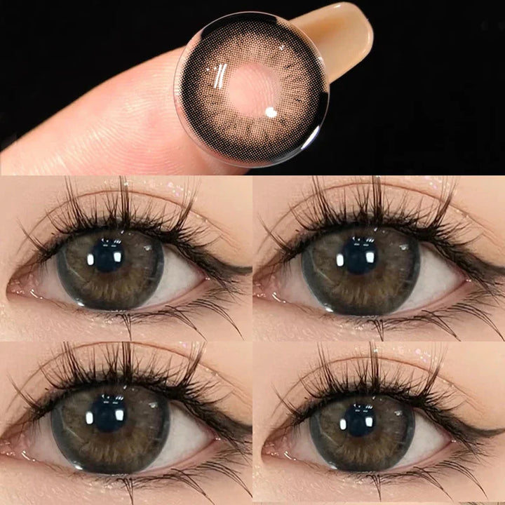 Lisslune | 1 Pair of natural contact lenses for myopia prescription fashion eyes round soft lens student color cosmetic