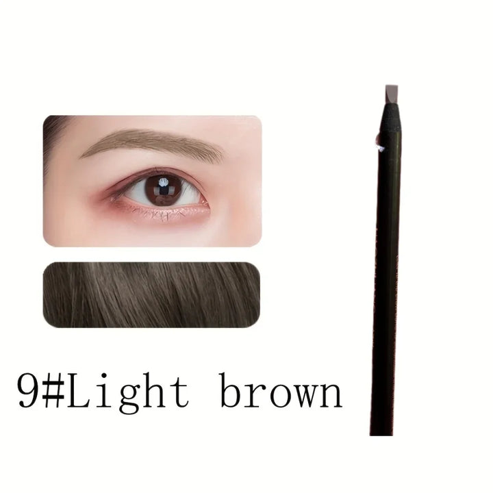 Rynx | High-Quality Pull Eyebrow Pencil Black Leather Makeup Wild Line Eyebrow Pencil Waterproof Hard Cap Flat Head Pencil White Pencil