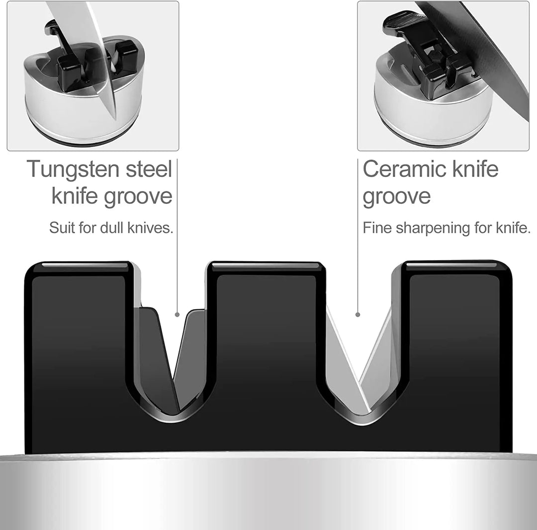 Lisslune | Non-Slip Pocket Size Chef's Quick Knife Sharpener