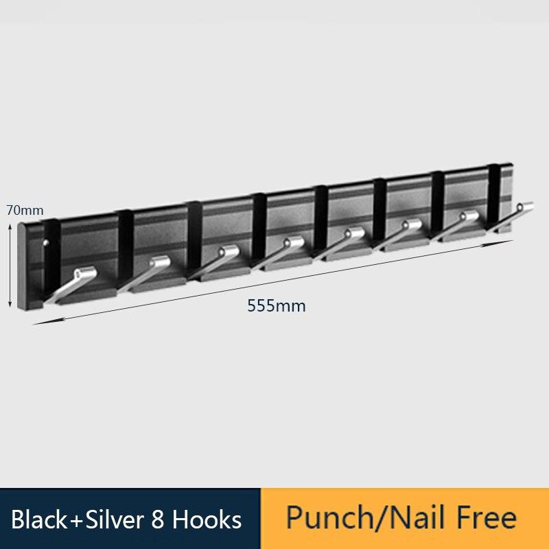 Lisslune | Stylish Gray Aluminum Wall Hooks for Modern Home Organization