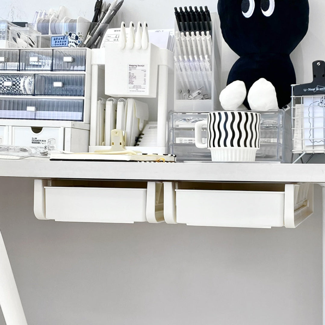 Lisslune | Clever Under Desk Hidden Sliding Drawer Organizer