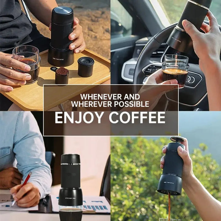 Lisslune | Portable Coffee Machine 18 Bar, Hand Pressure Operation, ZZUOM CM101, Compact Extraction for Outdoor Camping Travel Use