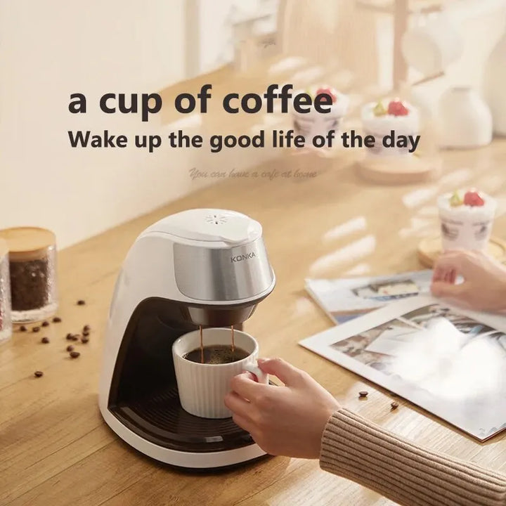 Lisslune | KONKA Coffee Machine 2 in 1, Tea and Coffee Powder, Multiple Drops, Cafeteria, Quick Heating, Office and Home, 220 V, Easy to Use