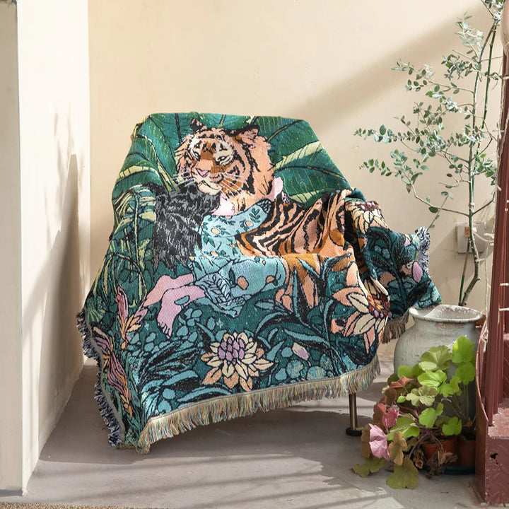 Lisslune | Boho Garden Flower Blanket