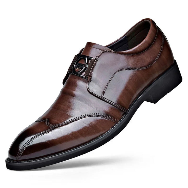 Lisslune | Men's Leather Shoes Stylish Men's Shoes Pointed Oxford Wedding Leather Men's Dress Shoes Gentleman Office Man Shoe