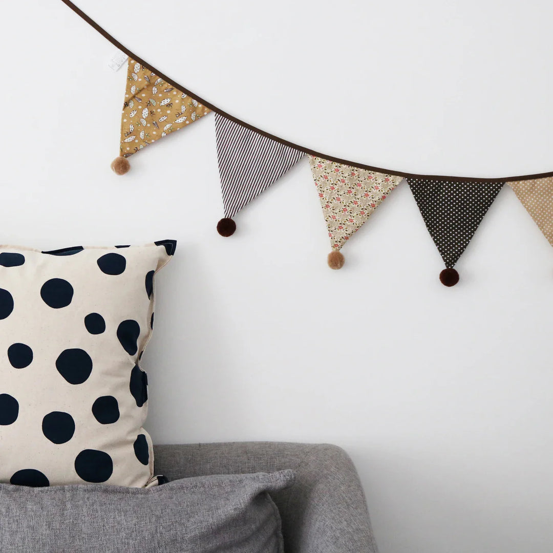 Rynx | Nordic Style Hanging Decorations Cotton Dots Floral Garland Children's Room Accessories Home Party Wedding Wall Children's Room Decoration