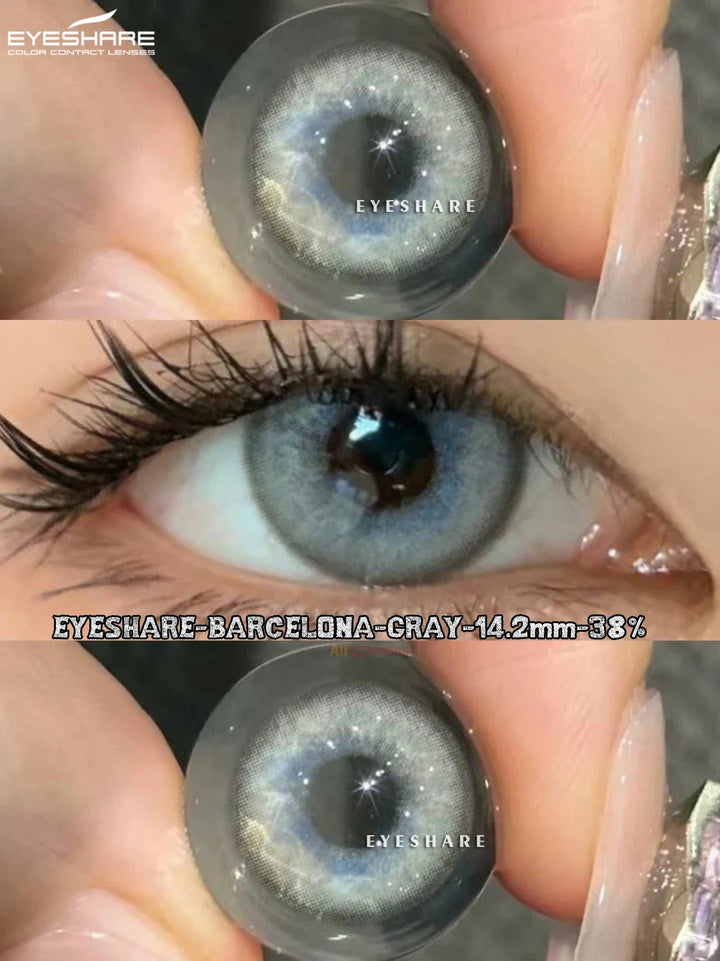 Rynx | 2pcs Color Contact Lenses Gray Soft Contact Naturally Cosmetic Color Lenses Blue Beautiful Pupils Annual Use