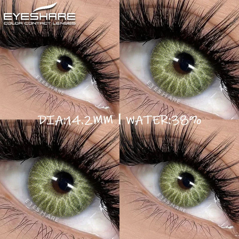 Rynx | Colorful Contact Lenses for Eyes 2 Pieces Blue Lenses Green Lenses Beautiful Pupil Annual Makeup Cosmetic Contact Lens