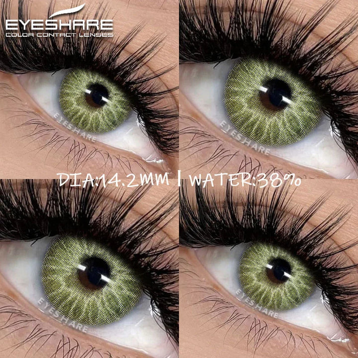 Rynx | Colorful Contact Lenses for Eyes 2 Pieces Blue Lenses Green Lenses Beautiful Pupil Annual Makeup Cosmetic Contact Lens