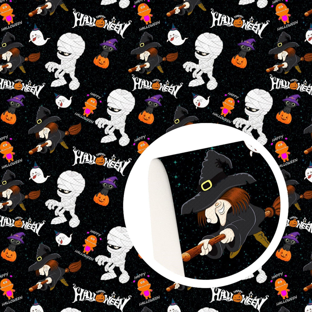 Lisslune | Halloween-themed leather craft sheets - ghost & pumpkin designs for DIY projects