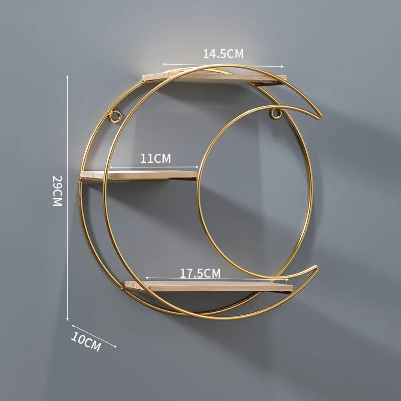 Lisslune | NordicWave Double Circle Wall Shelf – Scandinavian Floating Shelf for Home Décor & Storage