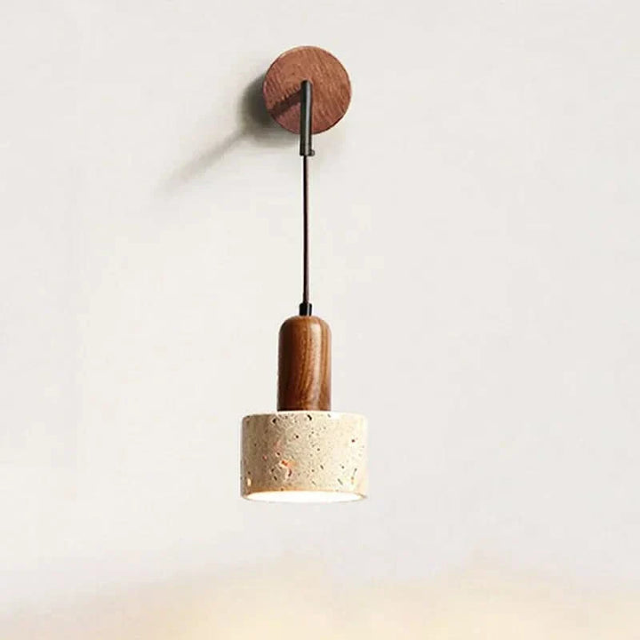 Lisslune | Wabi-Sabi Stone Wall Lamp – Warm LED Light