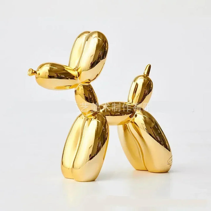 Lisslune | Nordic Balloon Dog Sculpture Resin Animal Ornament Art Sculptures and Figures Craft Home Decoration Room Desktop Accessories