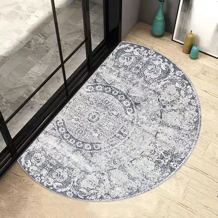 Lisslune | AquaSoft Super Absorbent Bath Mat – Non-Slip Half-Round Bathroom Mat for Maximum Comfort