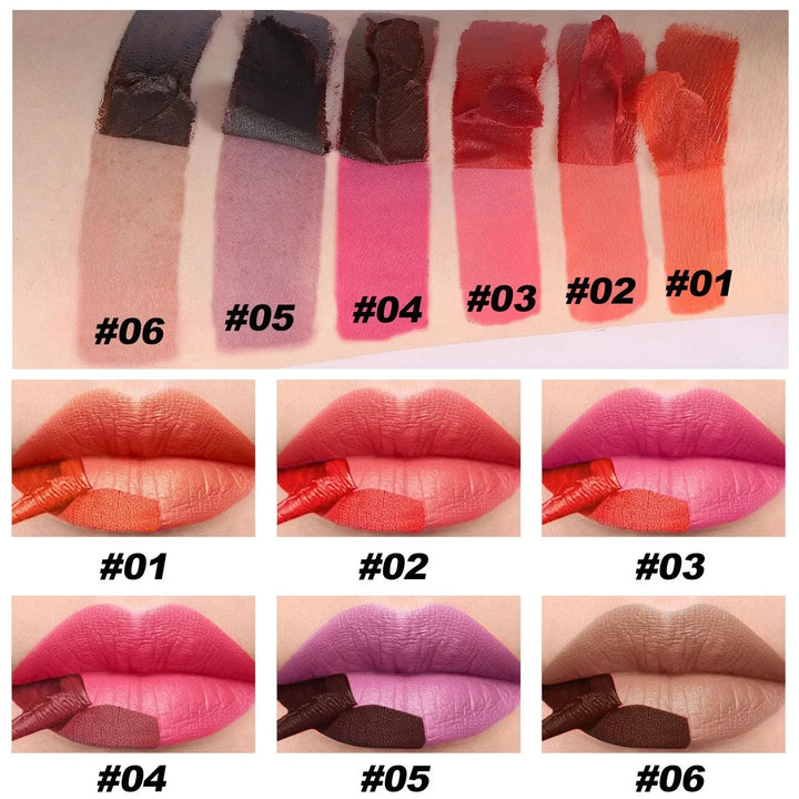 Rynx | Peel-Off Tattoo Mask Lip Gloss Lipstick Waterproof Long-Lasting Matte Lip Tint Red Brown Contour Tear-Off Lip Stain Cosmetics