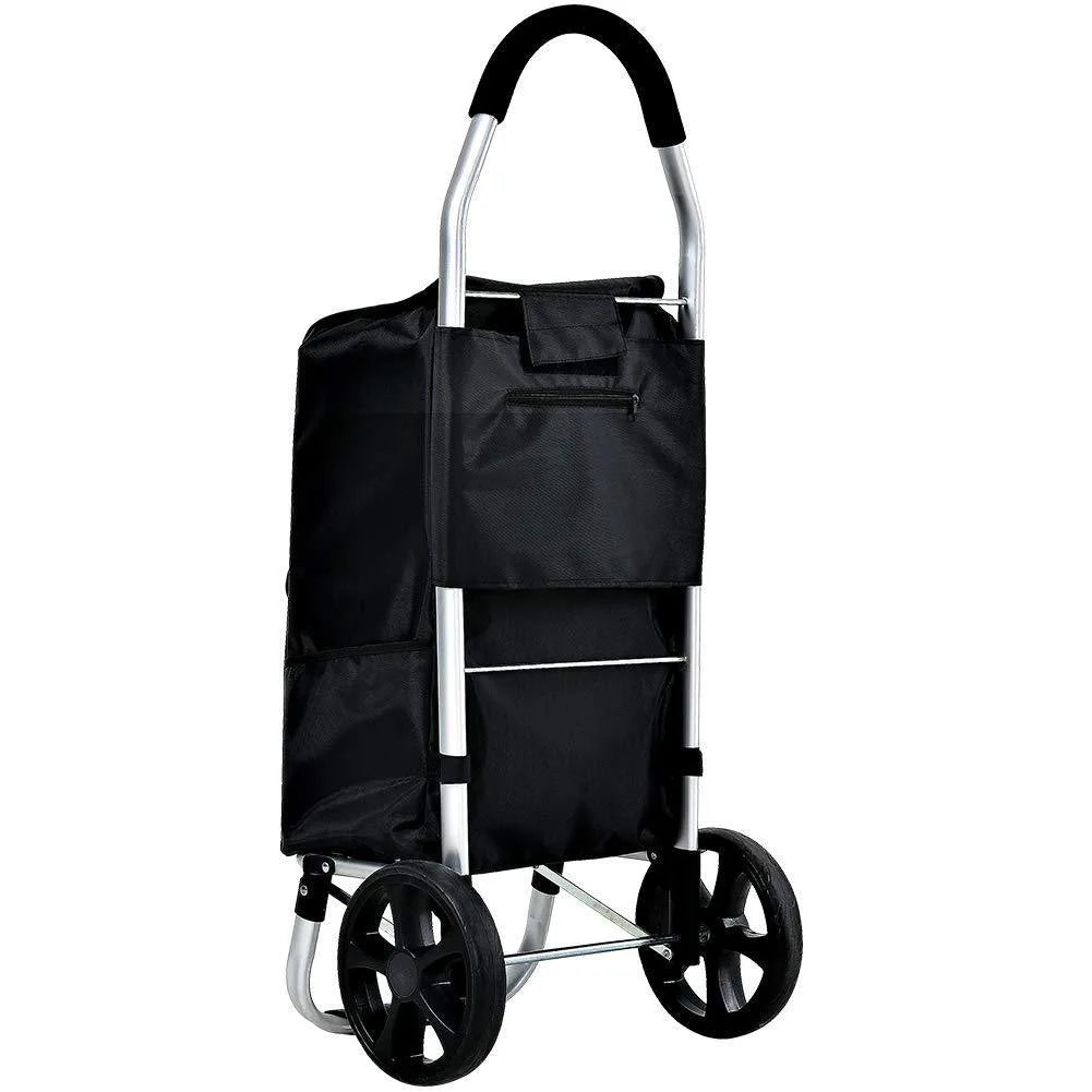 Lisslune | Foldable Aluminium Shopping Trolley – CarryEase