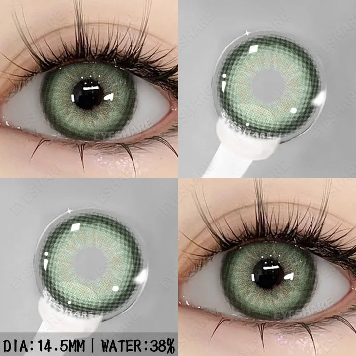 Rynx | Colorful Contact Lenses for Eyes 1 Pair Stylish Blue Eye Lenses Brown Lenses Gray Pupils Annual Cosmetic Green Lenses