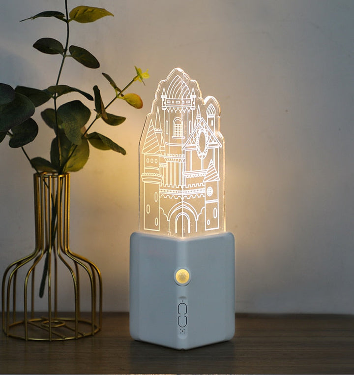 Lisslune | 3D LED Rechargeable Wall Night Lamp