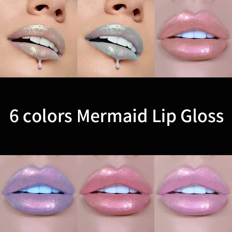 Rynx | Diamond Shimmer Lip Gloss Laser Holographic Lip Gloss Liquid Lipstick Mermaid Pigment Long-lasting Glitter Lip Gloss Lip Makeup