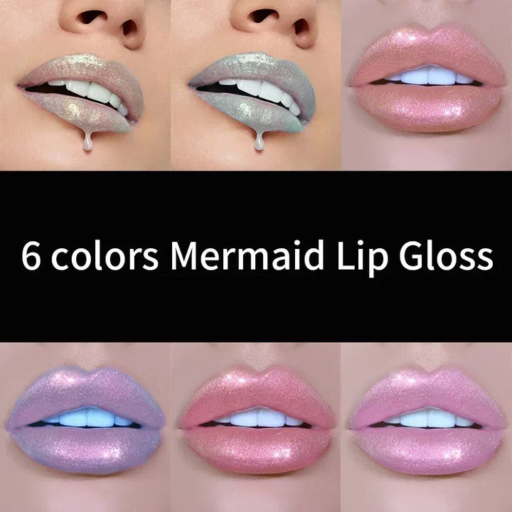 Rynx | Diamond Shimmer Lip Gloss Laser Holographic Lip Gloss Liquid Lipstick Mermaid Pigment Long-lasting Glitter Lip Gloss Lip Makeup