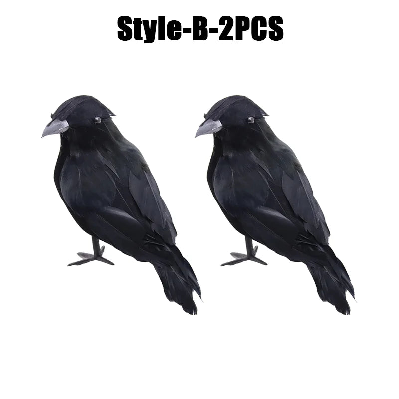 Rynx | Halloween Decoration Simulation Black Crow Raven Bird Repellent Pest Control Pigeon Repellent Garden Decoration Outdoor