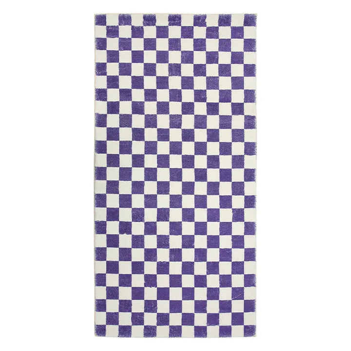 Rynx | Lavender Color Luxury Checkerboard Rug Bedroom Decoration Rugs Living Room Rug Bathroom Door Mat Non-Slip Rugs Rug IG