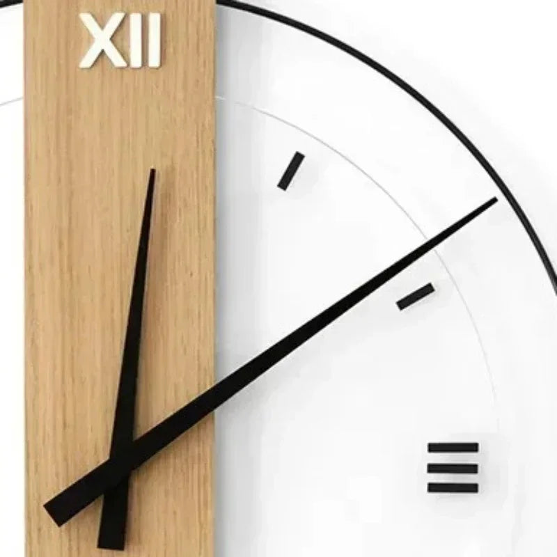 Lisslune | SilentOak – Minimalist Wooden Wall Clock with Silent Movement