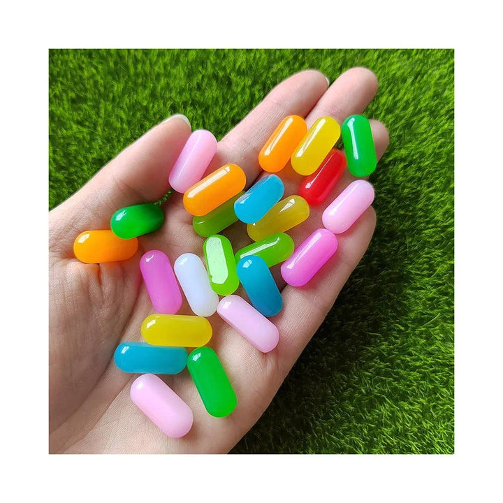 Lisslune | Charming Miniature Candy Jelly Bean Beads for Fun DIY Jewelry and Hair Accessories, 21mm