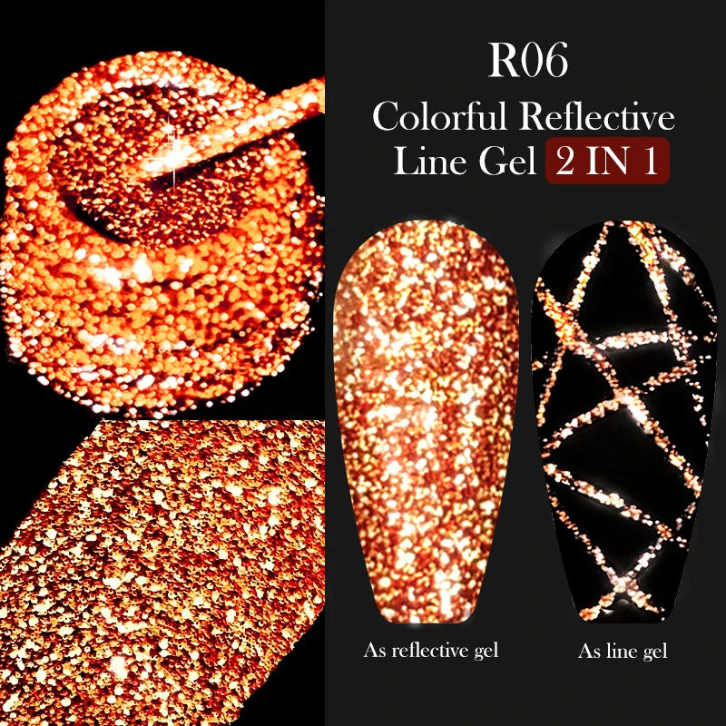 Rynx | 5ML Silver Metallic Painter Liner Gel Nail Polish Super Bright Mirror Drawing Gel Semi Permanent Line French Nail Art