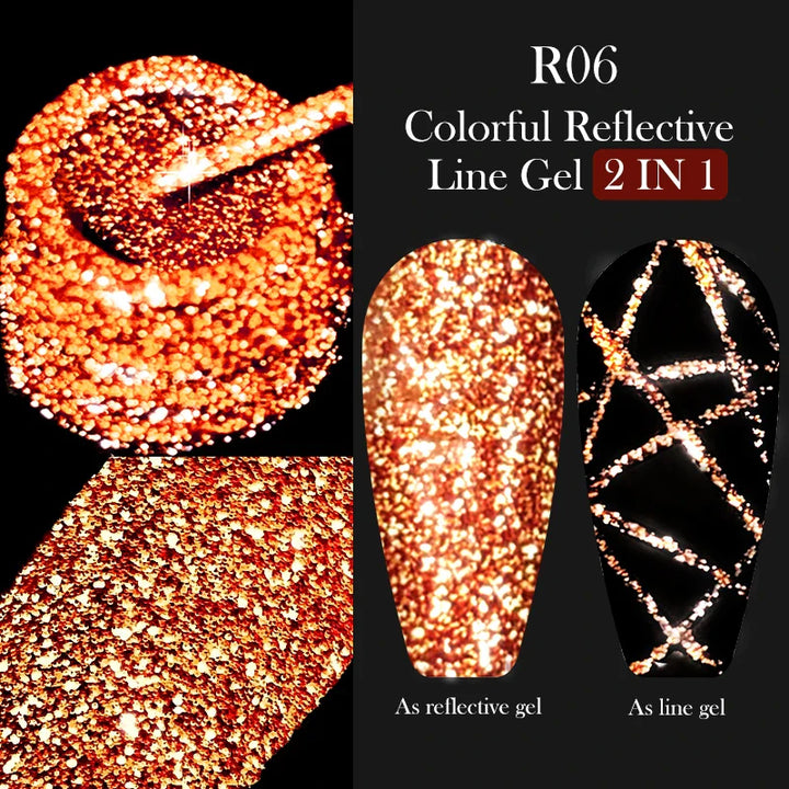 Rynx | 5ML Silver Metallic Painter Liner Gel Nail Polish Super Bright Mirror Drawing Gel Semi Permanent Line French Nail Art