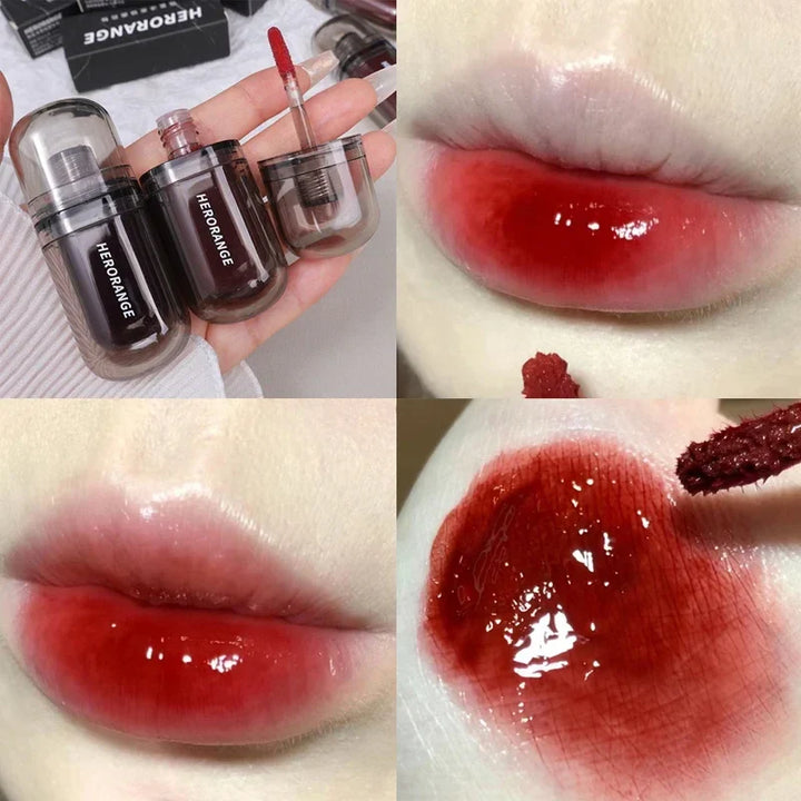 Rynx | Non-sticky Mirror Lip Gloss Moisturizing Liquid Lipstick Waterproof Long-lasting Cherry Red Lip-tinted Korean Makeup Cosmetics