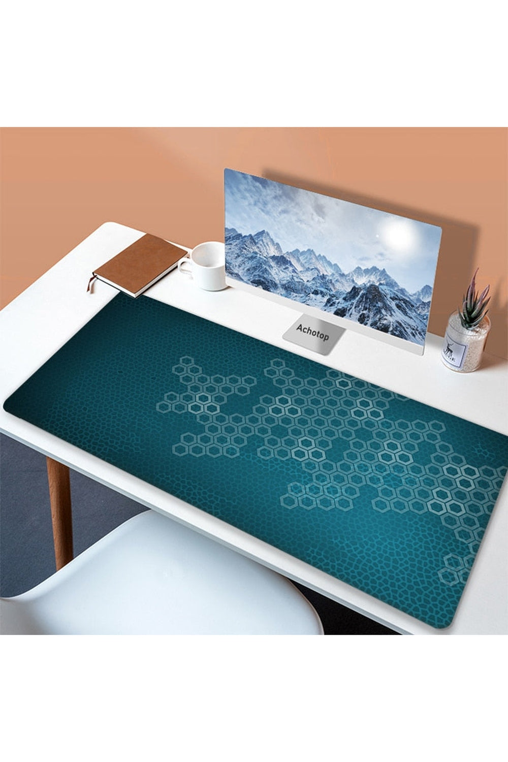 Lisslune | White Art Mouse Pad Desk Mat