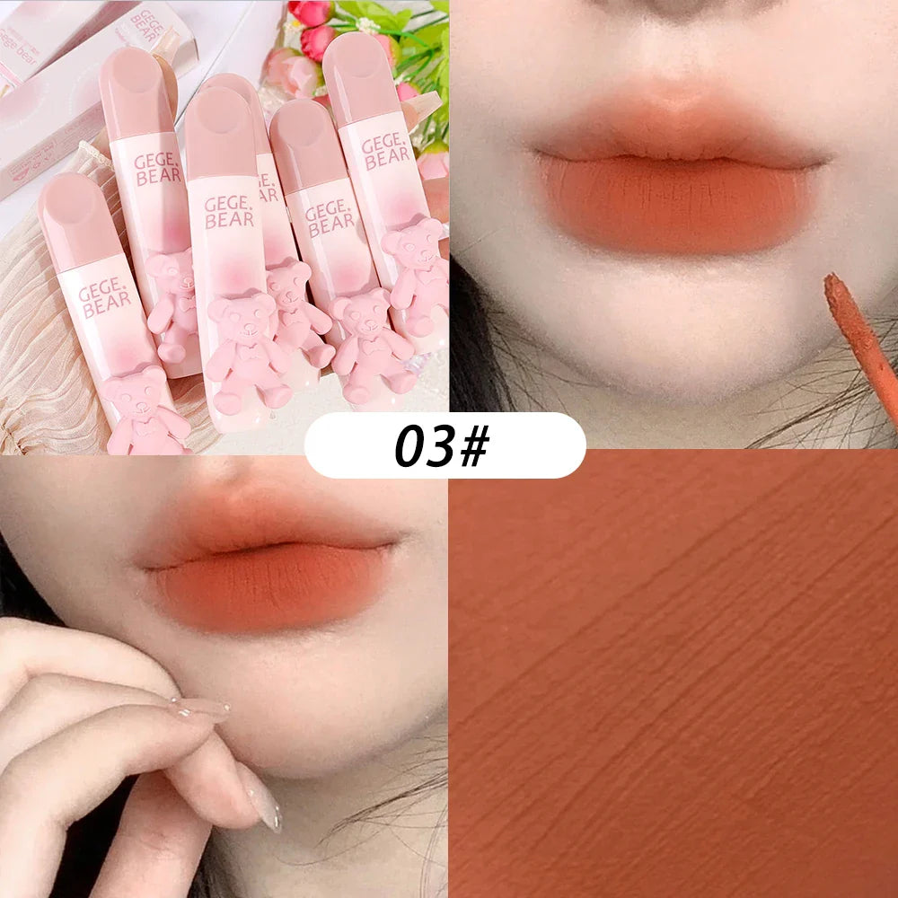 Rynx | Mattes Lip Gloss Waterproof Easy To Wear Velvet Rose Red Brown Lip Mud Nude Long-lasting Liquid Lipsticks Lip Makeup Cosmetics