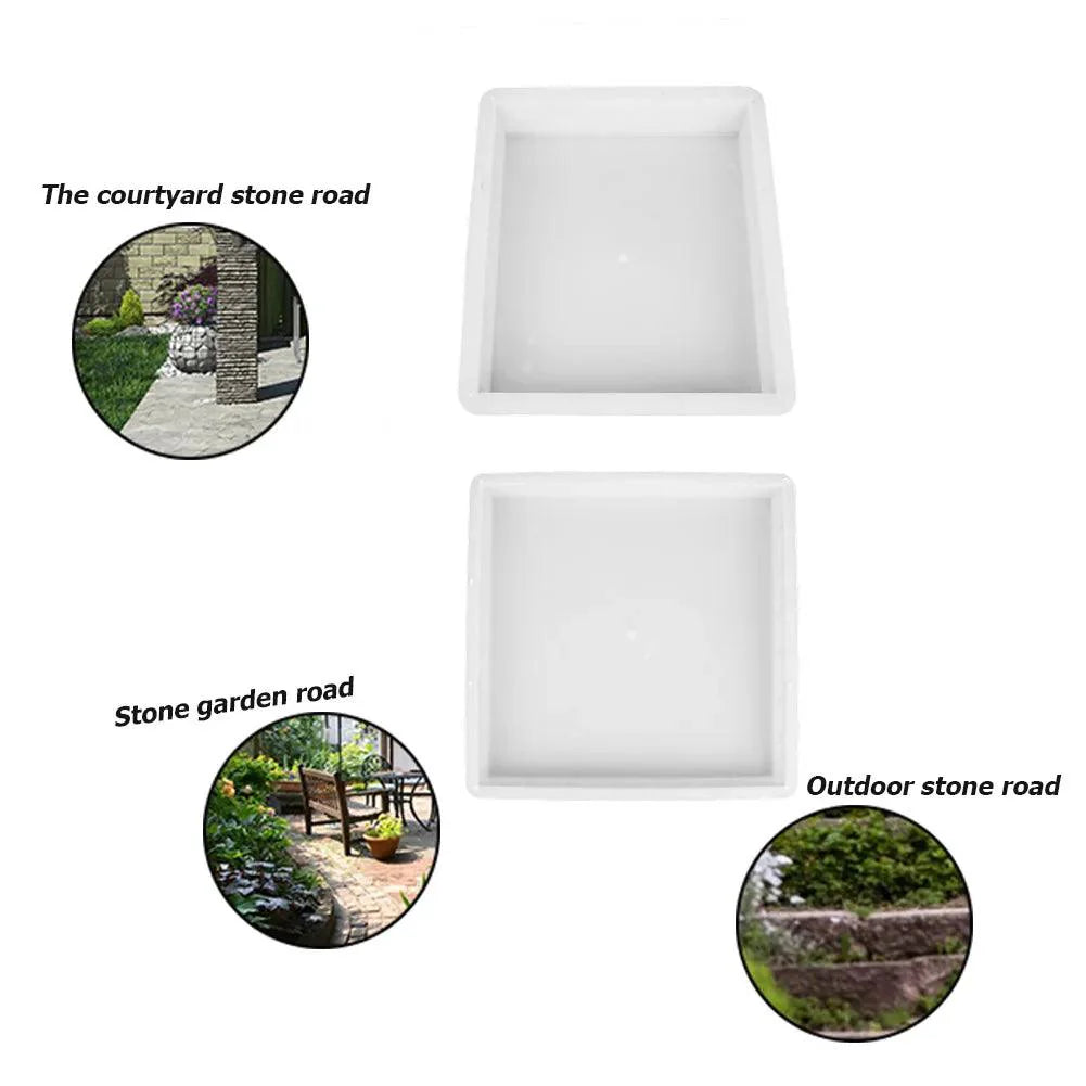 Lisslune | DIY Plastic Tile Mold for Garden Paths - Heavy Cement Stepping Stone Maker