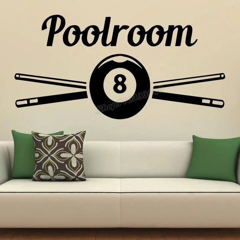 Lisslune | Personalized Billiard Club Wall Sticker - Effortless Home Decor Solution