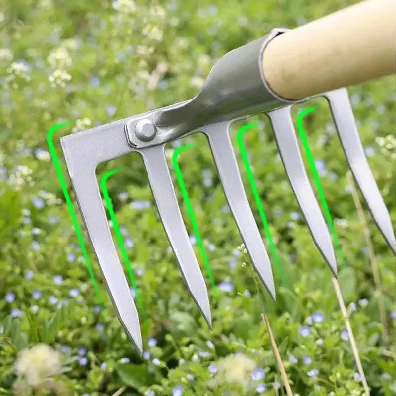 Lisslune | Sustainable Carbon Steel Garden Rake Set for Effective Soil Preparation and Weed Control