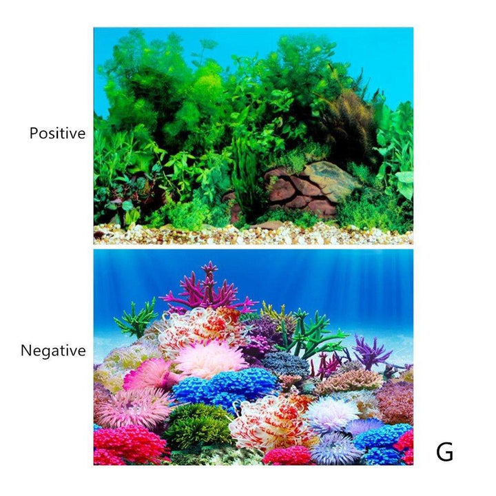 Lisslune | Captivating 3D Underwater Scene Aquarium Sticker Poster for Stunning Tank Makeover