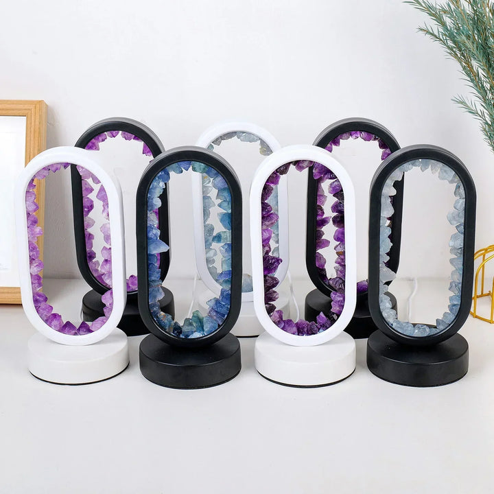 Lisslune | AuraStone | Natural Calming Amethyst Serenity Lamp