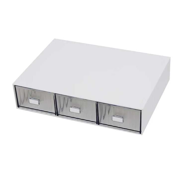 Rynx | Acrylic Pen Holder Storage Box Desktop Stationery Pen Box Office Transparent Large Capacity Drawer Makeup Organizer Cosmetics