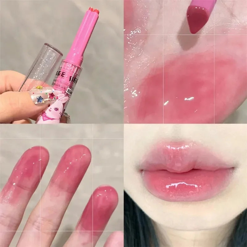 Rynx | Mirror Lacquer Solid Lip Lacquer Tint Flower Water Light Heart Shape Lipstick Sweet Rabbit Jelly Lipstick Korean Lip Tint Makeup