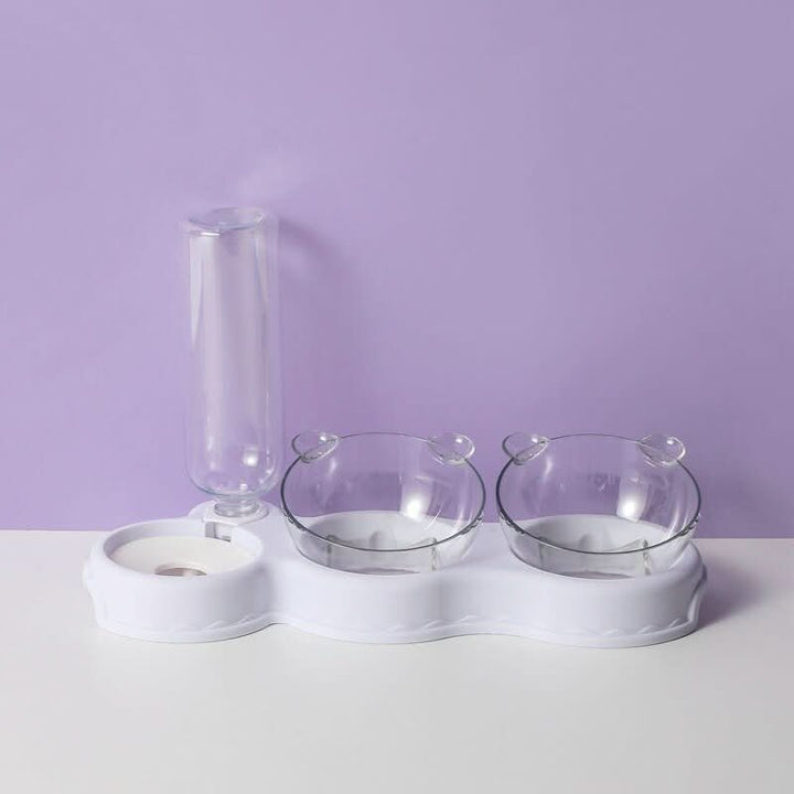 Lisslune | 3-in-1 Feeding Station with Water Dispenser & Elevated Bowl